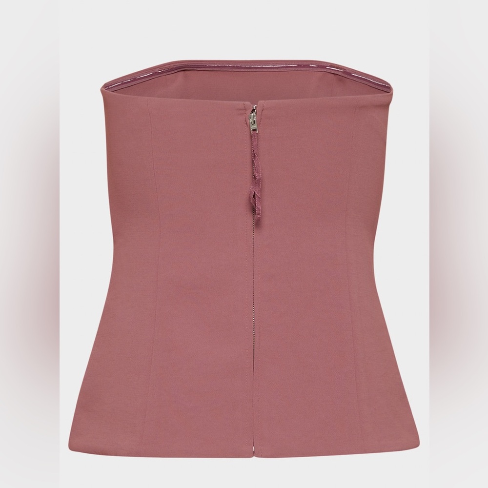 Aritzia Strapless Peplum Top in Mauve - Picture 8 of 14